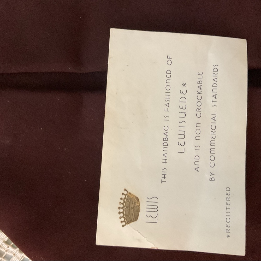 Lewis Vintage Brown Suede Handbag from the 1940s and 1950s era - Picture 8 of 8